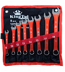 Набор ключей комбинированных 8 предметов (8,10,12,13,14,15, 17,19мм) на полотне KingTul kraft KT-300