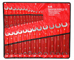 Набор ключей комбинированных 26 предметов (6-28, 30, 32мм) на полотне KINGTUL KT-3026-red