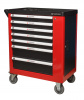 Тележка инструментальная 7-ми полочная (красная), с дополнительной боковой секцией, 600х840х980 (пол. Большой выбор на сайте Трейдимпорт