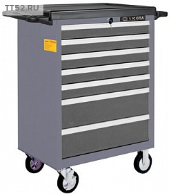 На сайте Трейдимпорт можно недорого купить Телега инструментальная 377 пр., 7 полок, пласт.столешница, серая. 