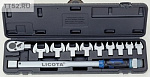 Динамометрический ключ с микрометром 40-210Нм, в наборе со сменными насадками, 11пр. AQC-S001NM