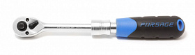 На сайте Трейдимпорт можно недорого купить Трещотка  реверсивная телескопическая с резиновой ручкой 1/4L165-230мм(72зуб.) Forsage F-802233. 
