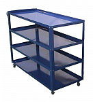 Тележка инструментальная ТЕМП ТМ4С 4 полки синяя